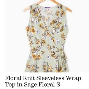 Floral Wrap Top